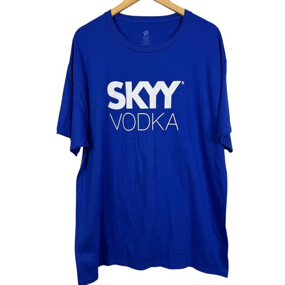 Skyy Vodka Promo Blue Short Sleeve Unisex Tee Size XL NWOT - Picture 1 of 5